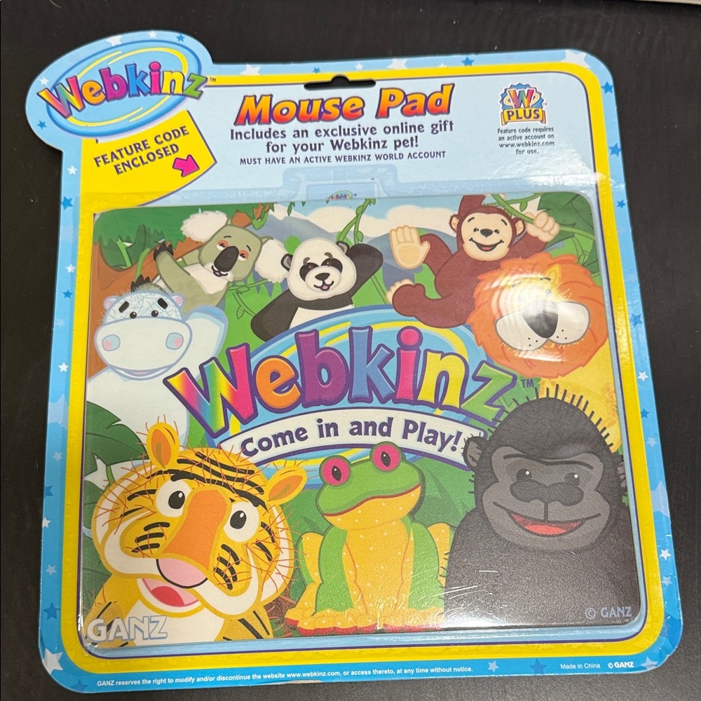 NWT Webkinz mouse pad WITH CODE